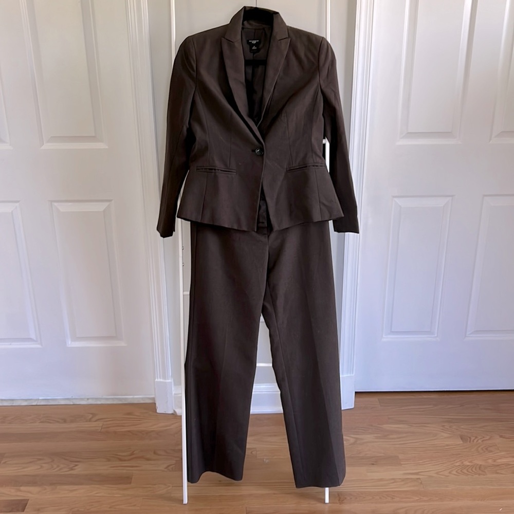 Ann Taylor Brown Wool Suit Jacket Set
